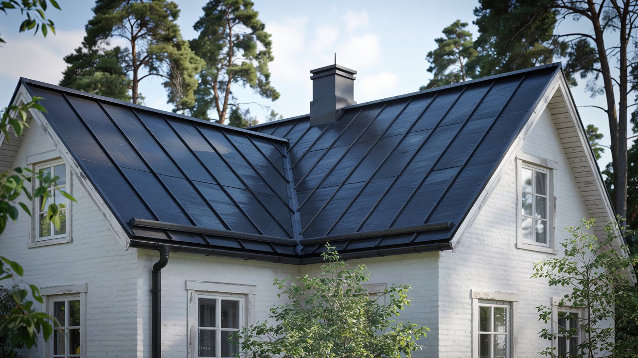 plattak vit puts fasad